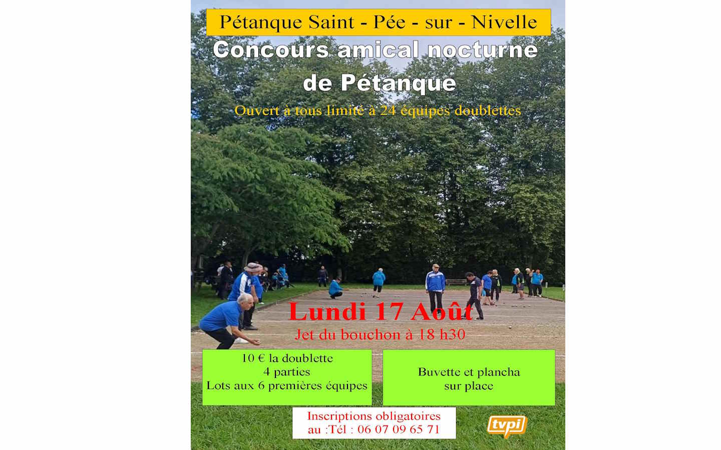 Concours amical nocturne de Pétanque Saint-Pée-sur-Nivelle
