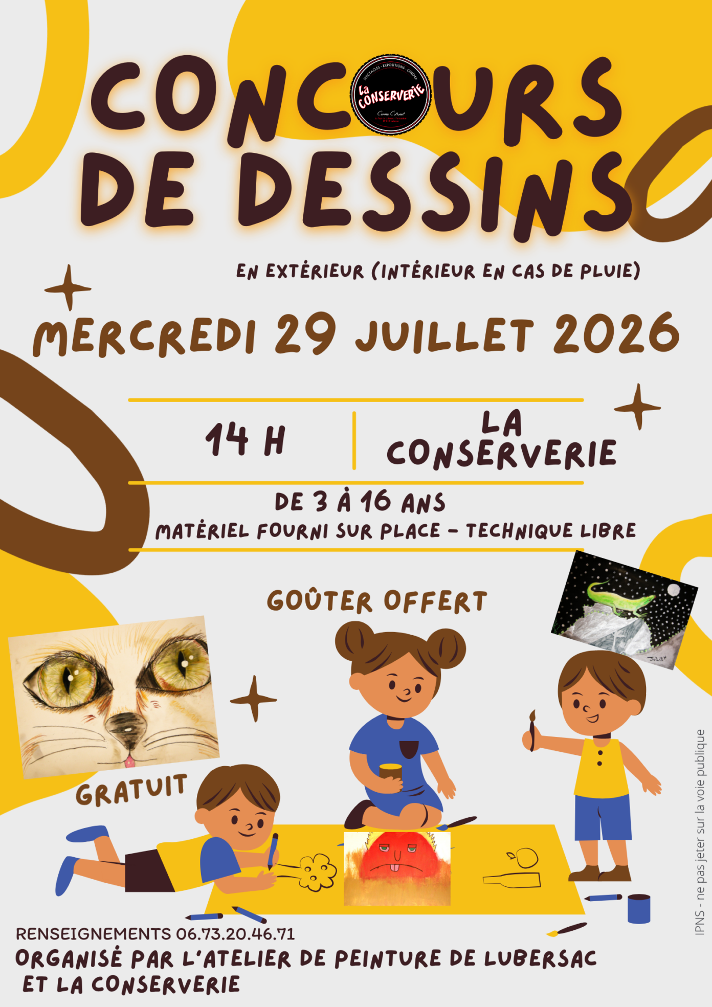 Concours de dessin pour les enfants Centre culturel La Conserverie Lubersac