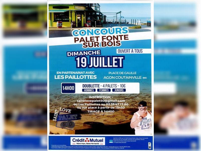 Concours de palet en fonte sur bois Agon-Coutainville