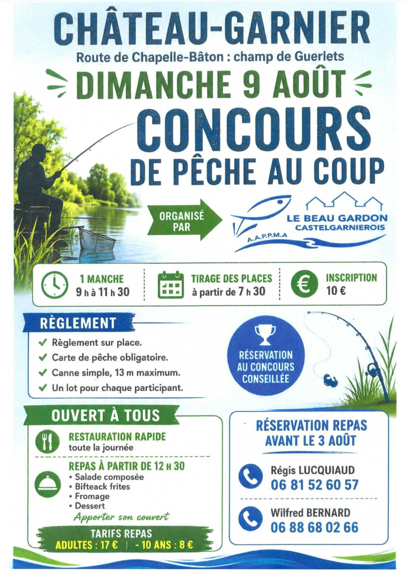 Concours de pêche Route de Chapelle-Bâton Château-Garnier