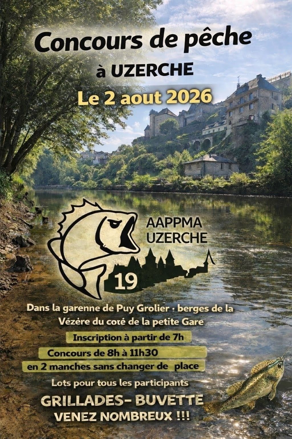 Concours de pêche rue Paul Langevin Uzerche