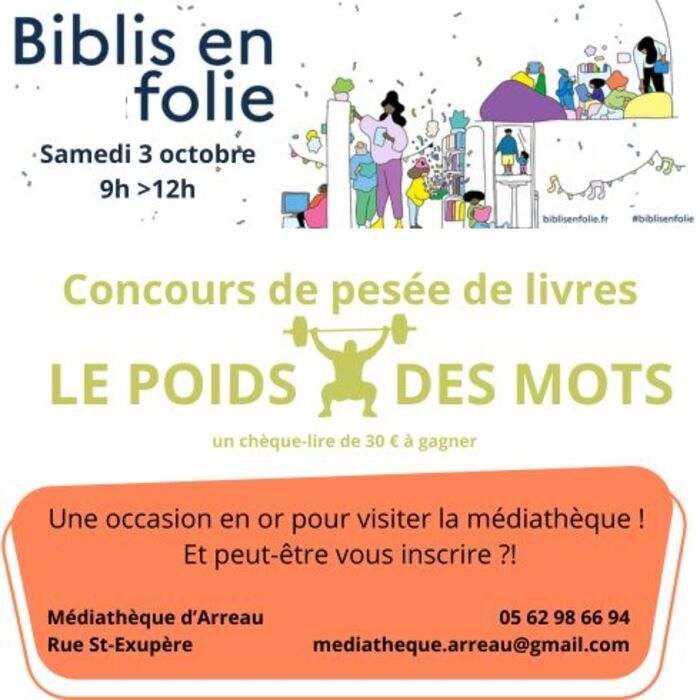 Concours de pesée de livres Bibliothèque municipale d'Arreau Arreau