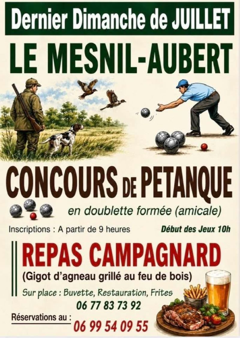 Concours de pétanque Le Mesnil-Aubert