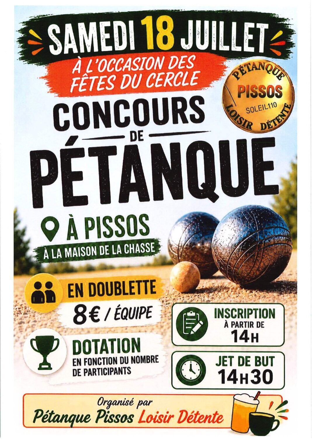 Concours de Pétanque Maison de la Chasse Pissos
