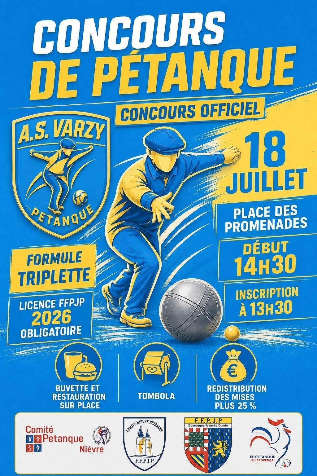 Concours de pétanque Varzy Varzy