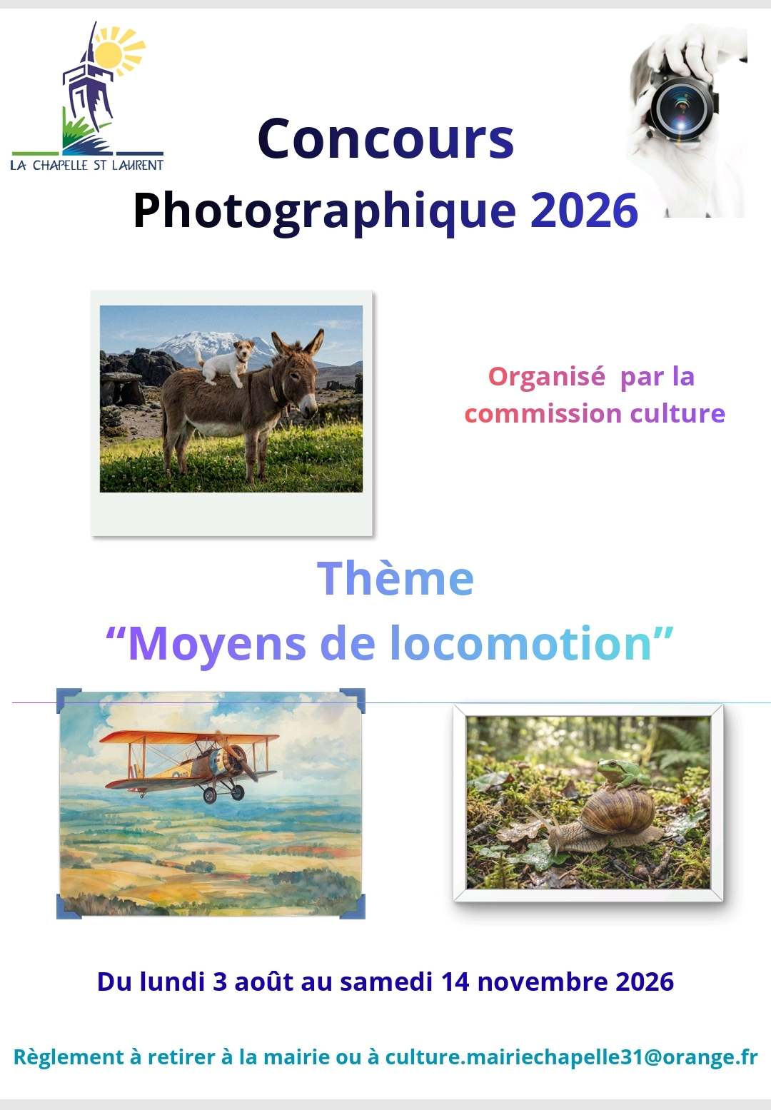 Concours photographique Mairie La Chapelle-Saint-Laurent 2026-08-03