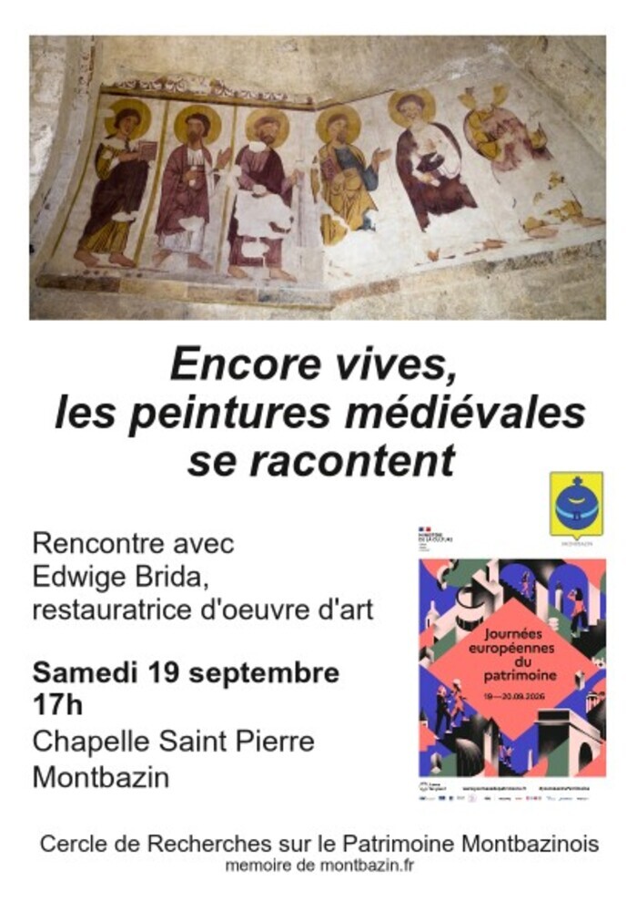 Conférence : Encore vives les peintures médiévales se racontent, Chapelle Saint-Pierre de Montbazin, Montbazin