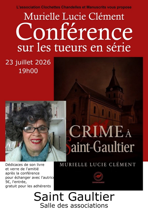 Conférence par Murielle Lucie Clément Saint-Gaultier