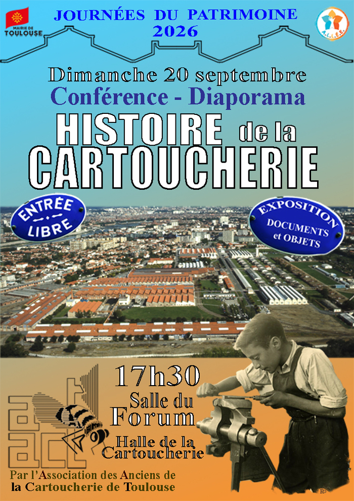 Conférence sur l&rsquo;histoire de la Cartoucherie de Toulouse, Les Halles de la Cartoucherie, salle du Forum, Toulouse