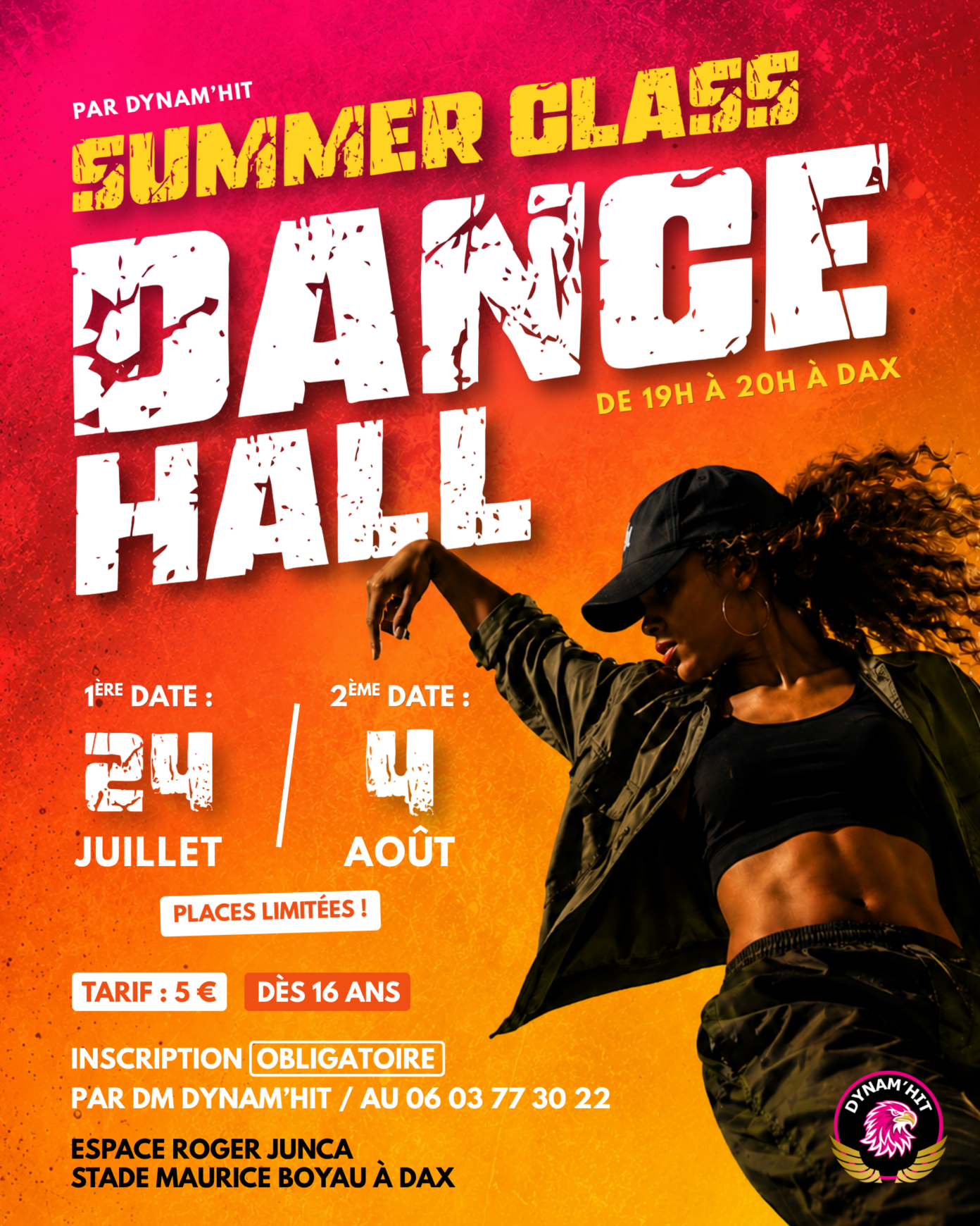 Cours de Dancehall Espace Roger Junca Stade Maurice Boyau Dax