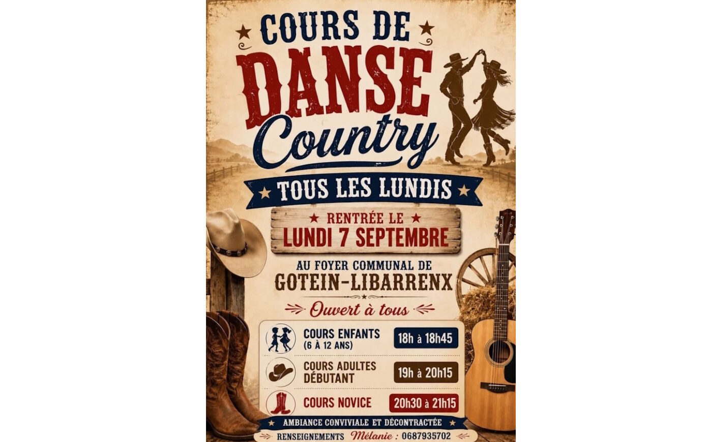 Cours de danse country Gotein-Libarrenx