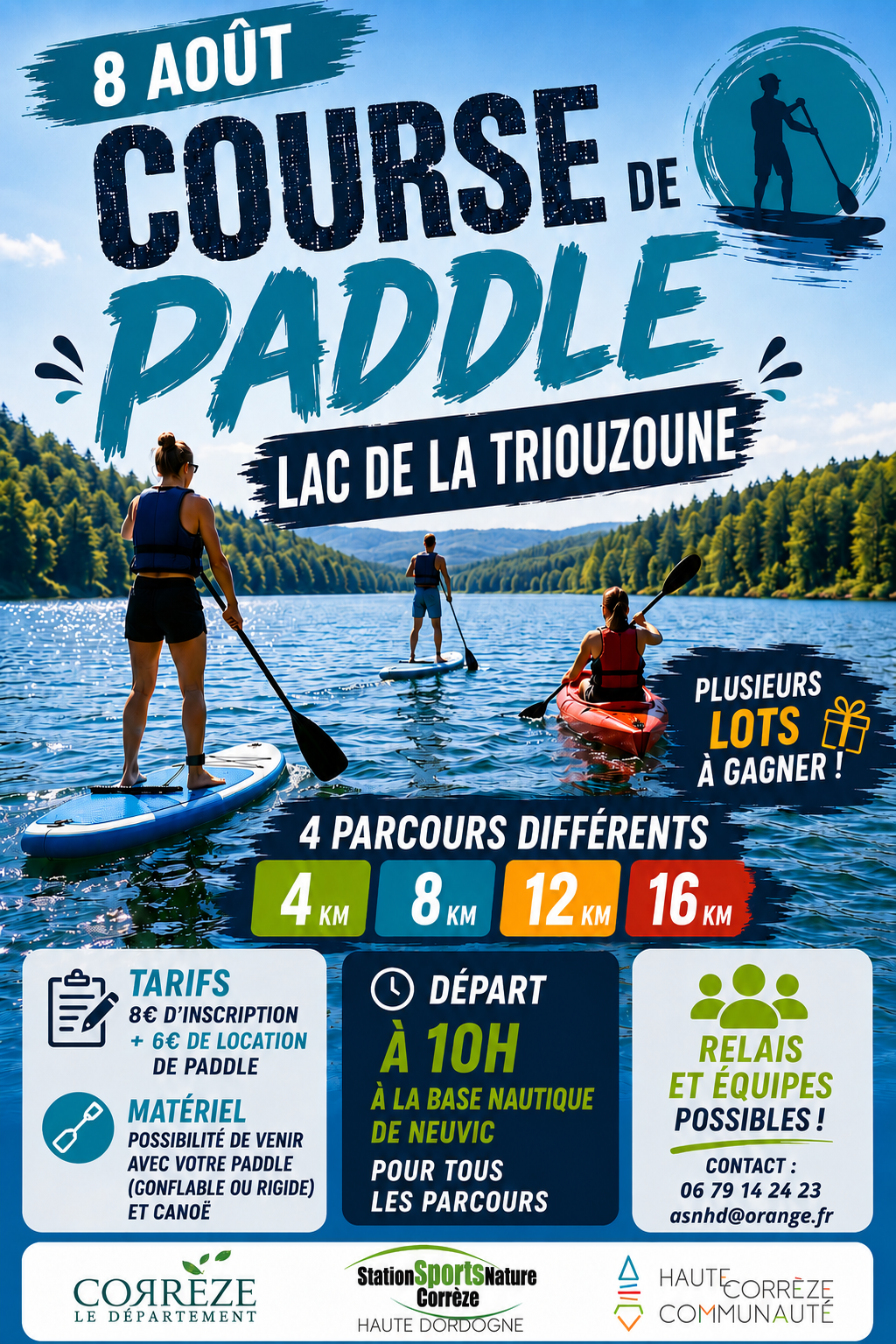 Course de paddle Neuvic