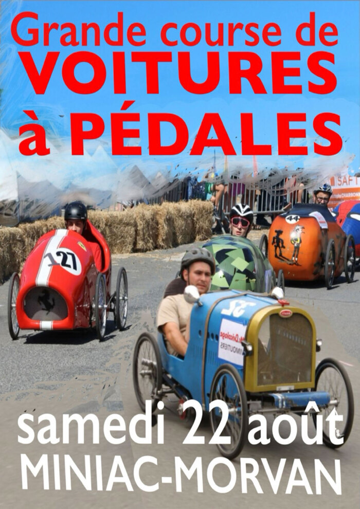 Course de voitures à pédales Place de l’église Miniac-Morvan