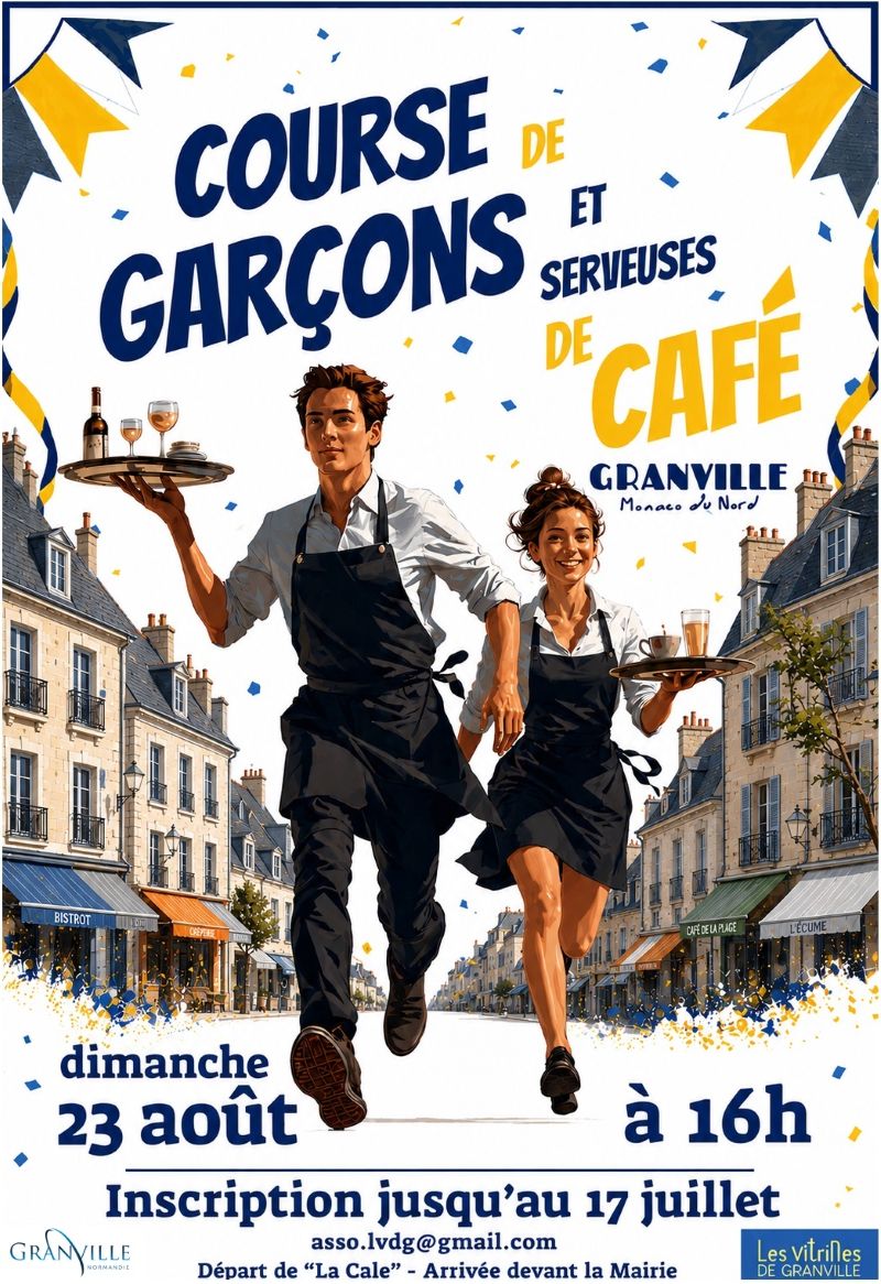 Course des garçons et serveuses de café  Granville