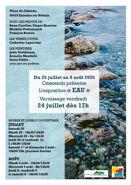 Crescendo présente l’exposition Eau Salle d’exposition Entrains-sur-Nohain