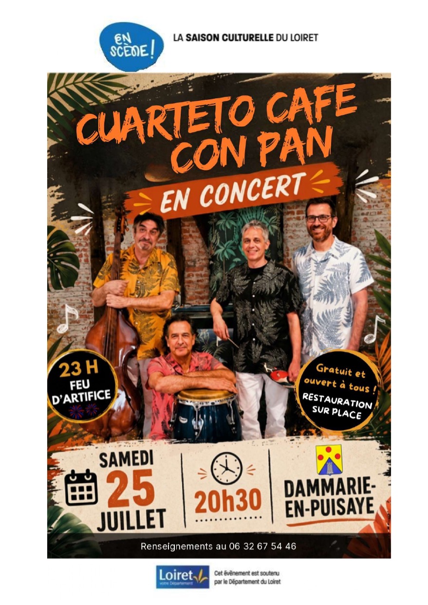 CUARTETO CAFE CON PAN concert Dammarie-en-Puisaye