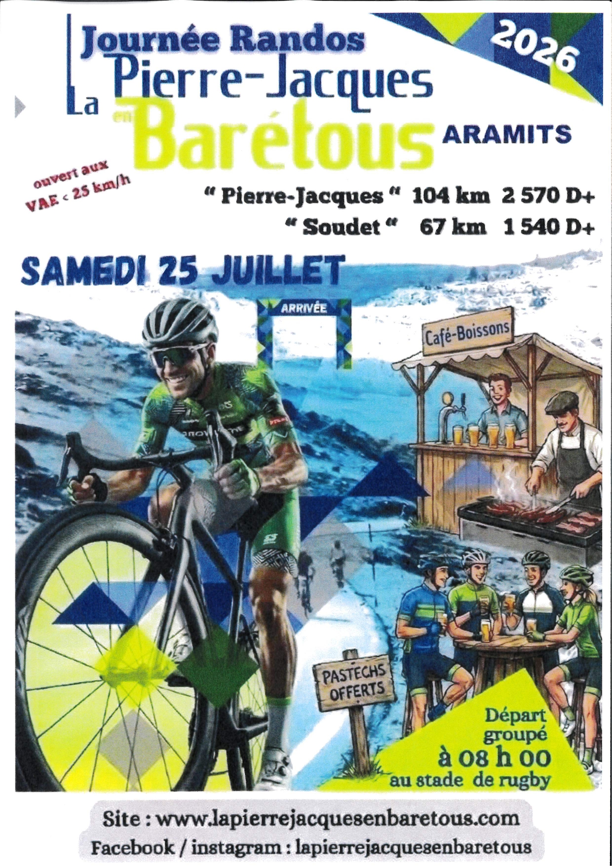 Cyclosportive La Pierre-Jacques en Barétous Place de la Mairie Aramits 2026-07-25