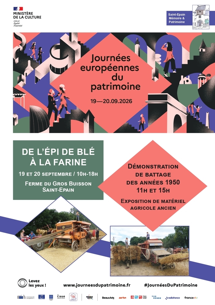 De l’épi de blé à la farine, Ferme du Gros Buisson, Saint-Épain