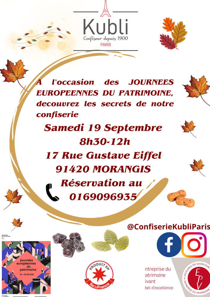 Découverte de la confiserie Kubli, Confiserie Kubli, Morangis