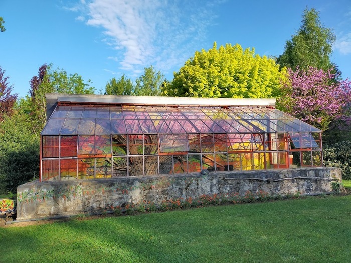Découverte de sculptures mosaïquées en émaux de verre, Jardin Lacore, Saint-Pardoux-d’Arnet