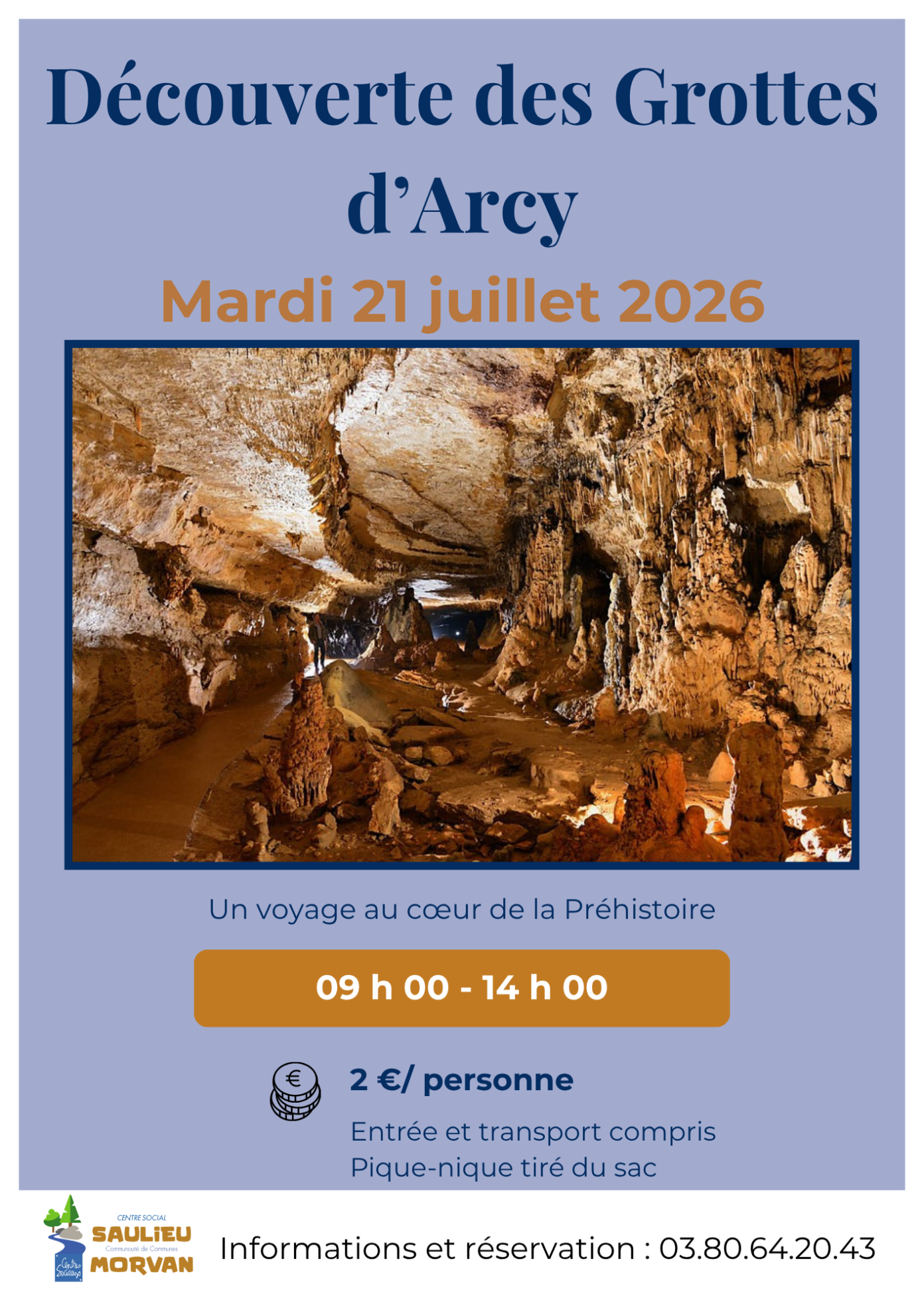 Découverte des Grottes d’Arcy Centre Social Saulieu