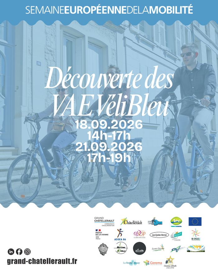 Découverte des vélos à assistance électrique Vélibleu Agence Vélibleu Châtellerault