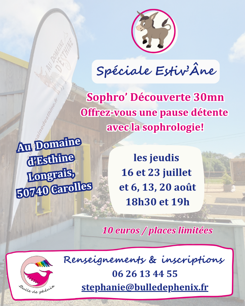Découverte sophrologie lors de l’estiv’âne Carolles