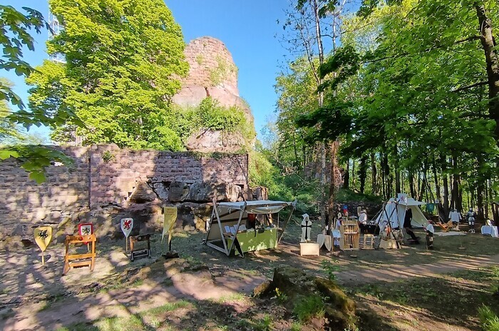 Découvrez un campement médiéval, Château de Guirbaden, Mollkirch