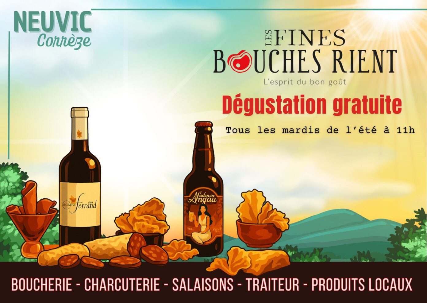 Dégustations gratuites produits du terroir Neuvic