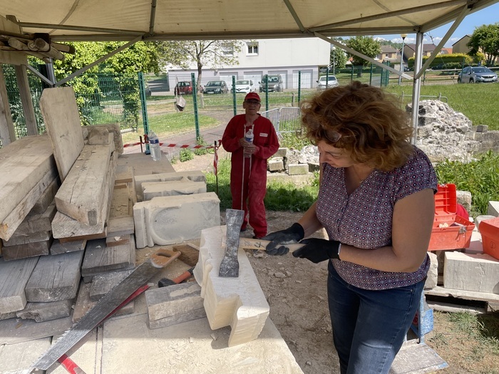 Démonstration : accueil par les bénévoles du chantier Porte de Rouen Harfleur