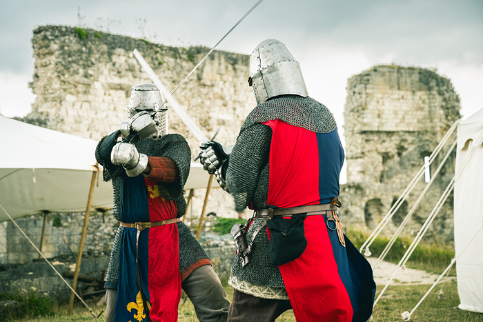 Démonstration : campement médiéval, Château Gaillard, Les Andelys