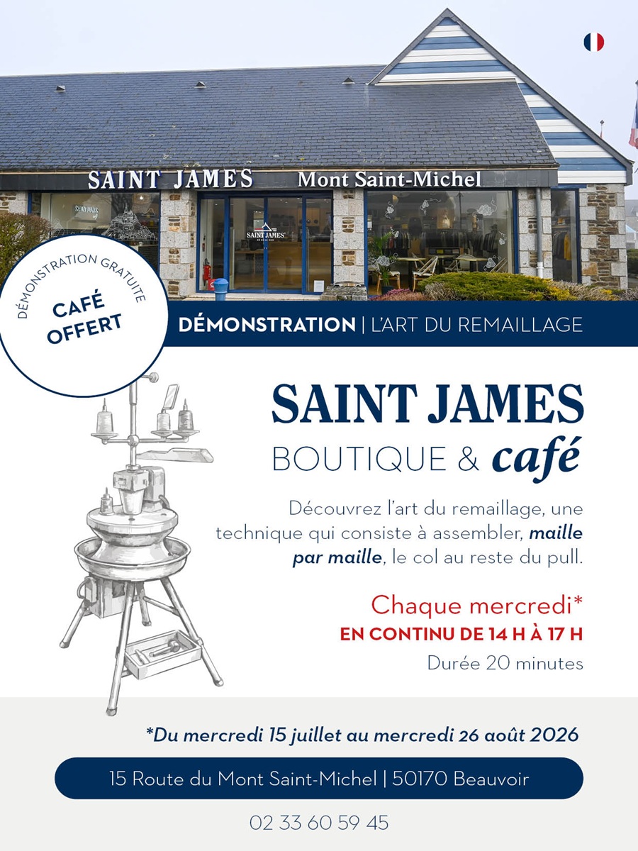 Démonstration L’art du remaillage Boutique SAINT JAMES Beauvoir