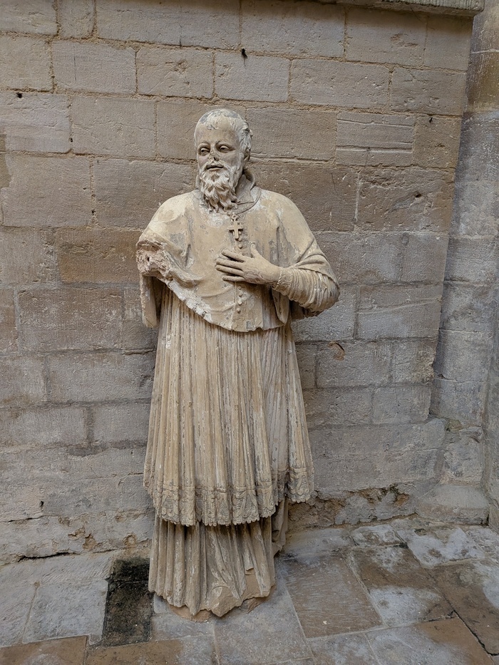Démonstration : restauration et mise en valeur de deux statues de l&rsquo;abbatiale, Abbaye de Saint-Pierre-sur-Dives, Saint-Pierre-en-Auge