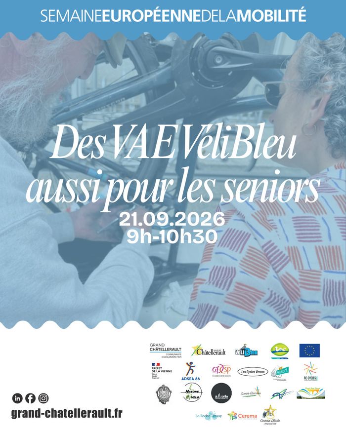 Des vélos à assistance électrique VéliBleu aussi pour les seniors 15 rue de La Gornière Châtellerault 2026-09-22