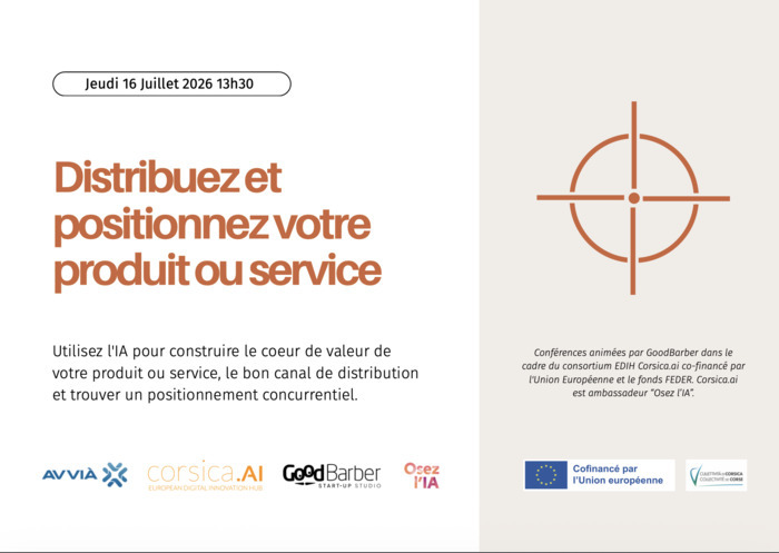 Distribuez et positionnez votre produit ou service, Tiers lieu a Vela AVVIA Port Toga 2ème étage espace conférence, Ville-di-Pietrabugno