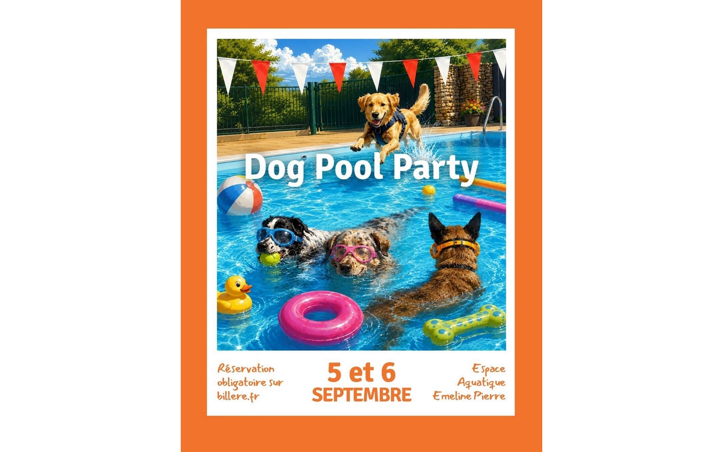 Dog Pool Party Espace aquatique Emeline Pierre Billère 2026-09-06