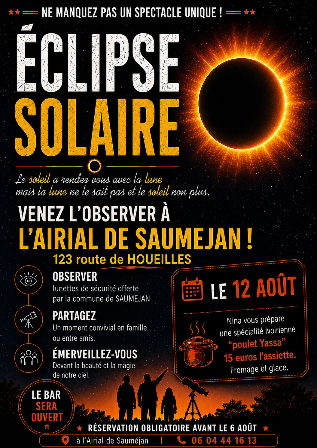 Éclipse L’Airial Sauméjan