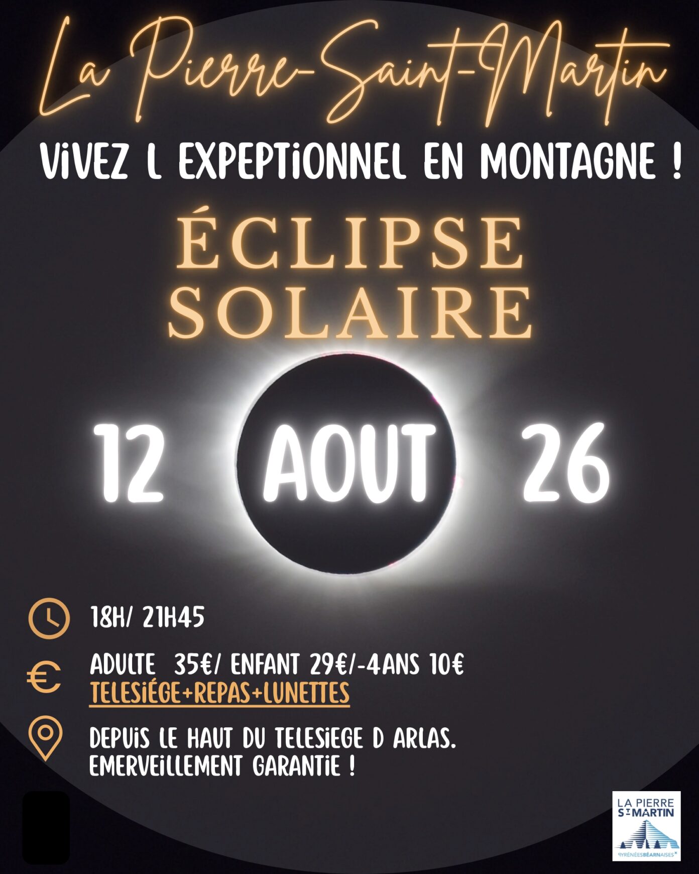 Éclipse solaire Arette