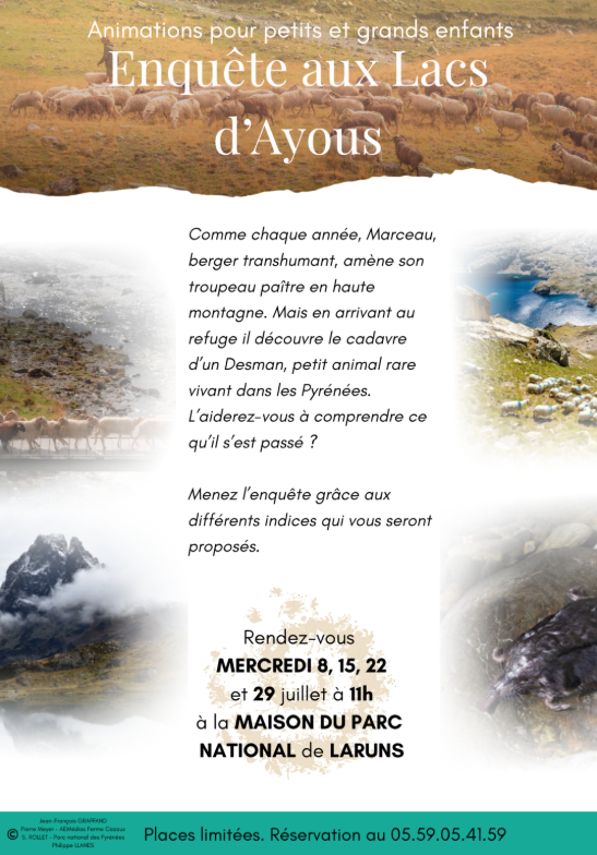 Enquête aux lacs d’Ayous Maison du Parc National des Pyrénées Laruns