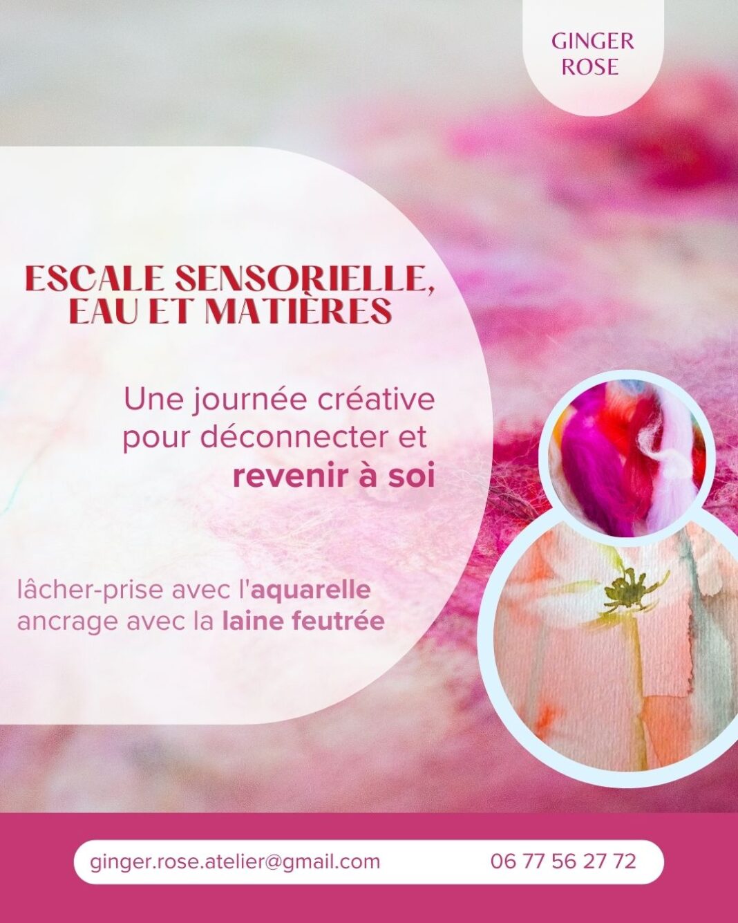 Escale sensorielle une journée créative pour déconnecter et revenir à soi. A mon atelier Clugnat