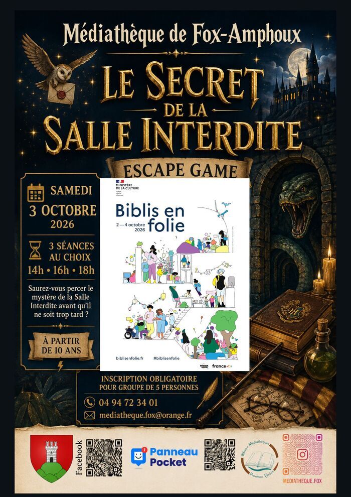 Escape Game Le secret de la salle maudite, Médiathèque de Fox-Amphoux, Fox-Amphoux