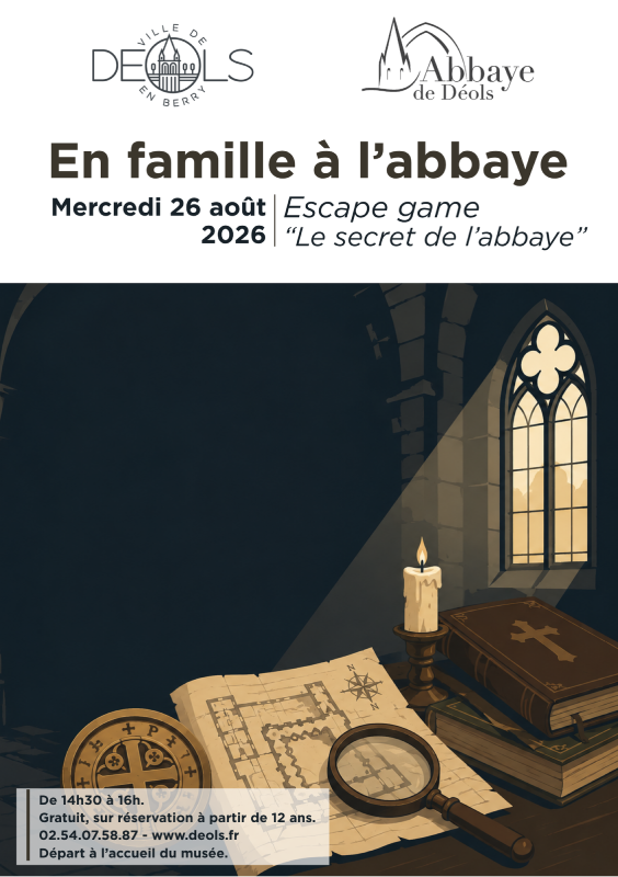 Escape game Le secret de l’Abbaye Déols