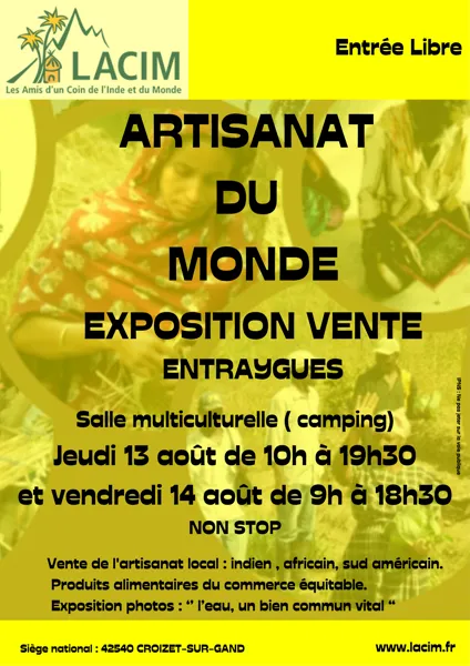 Expo vente de LACIM, objets artisanaux du Monde Entraygues-sur-Truyère