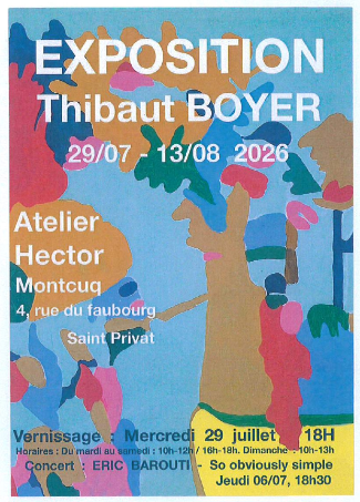 Exposition à l&rsquo;Atelier Hector Thibaut Boyer Atelier Hector Montcuq-en-Quercy-Blanc