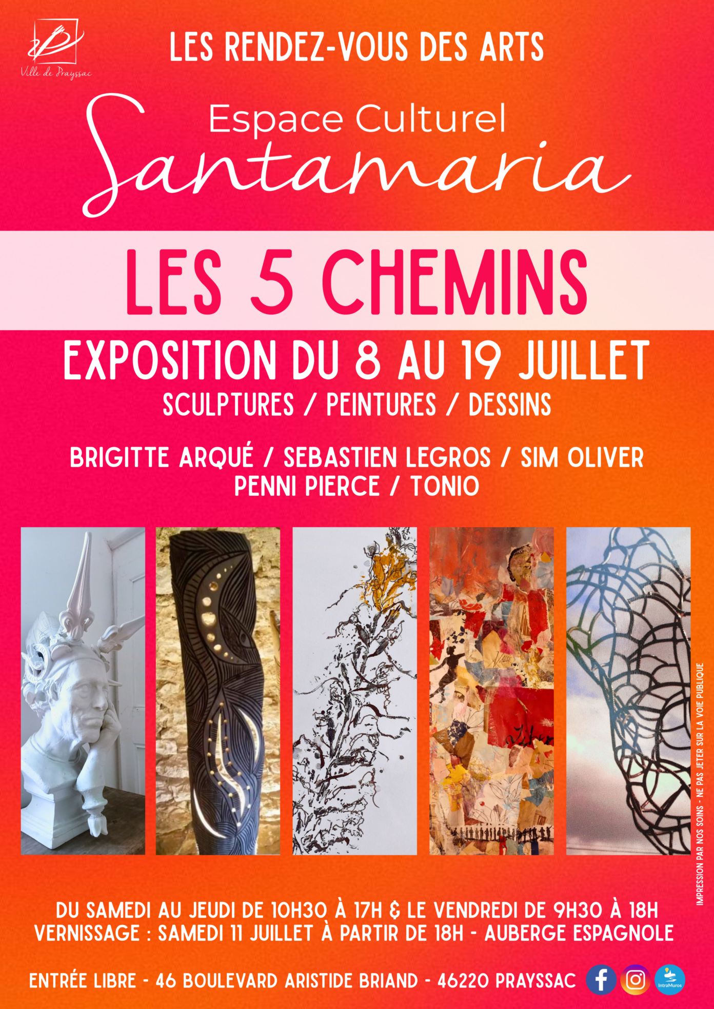 Exposition à Santamaria Les 5 chemins Prayssac