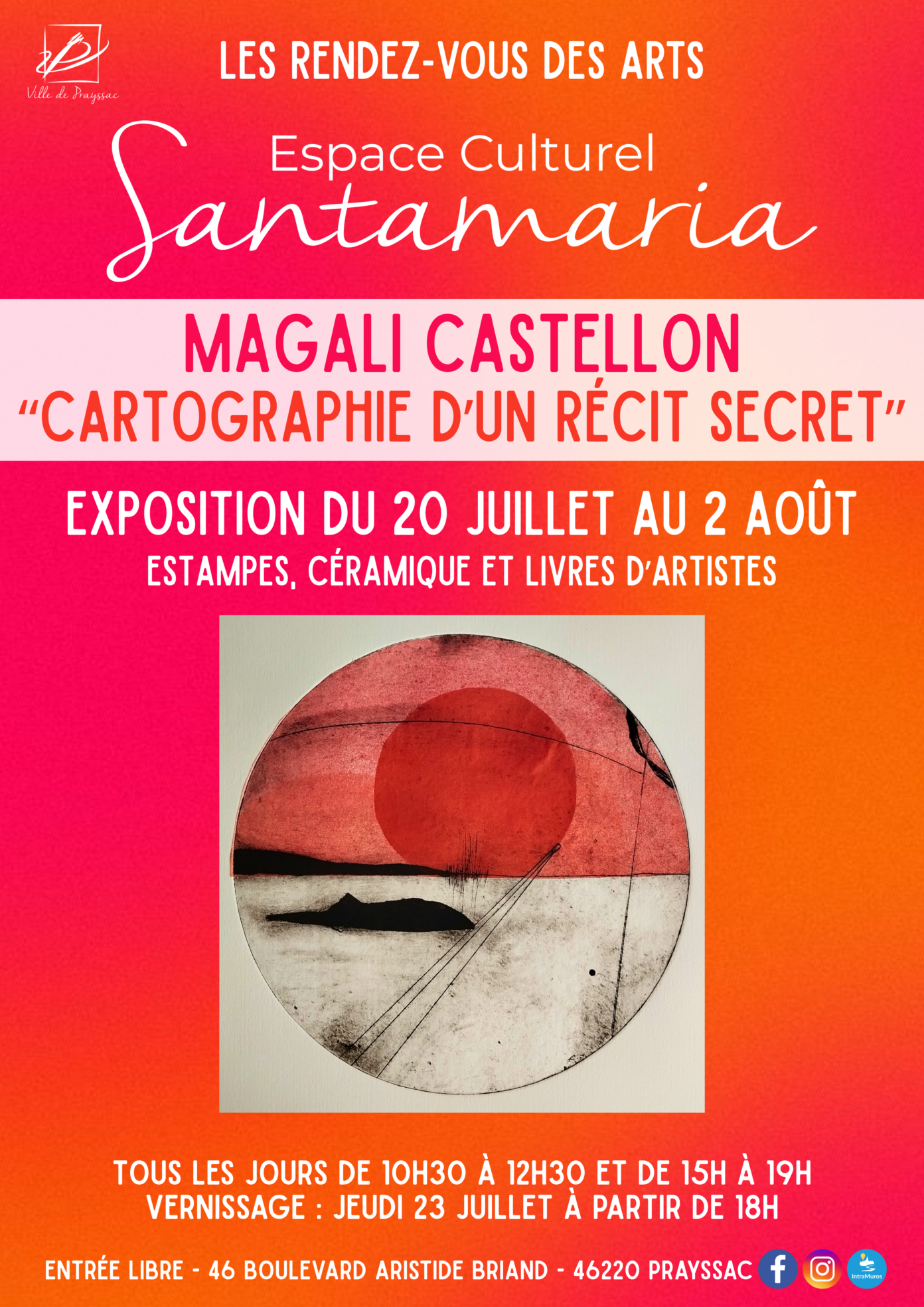 Exposition à Santamaria Magali Castellon Cartographie d’un récit secret Prayssac