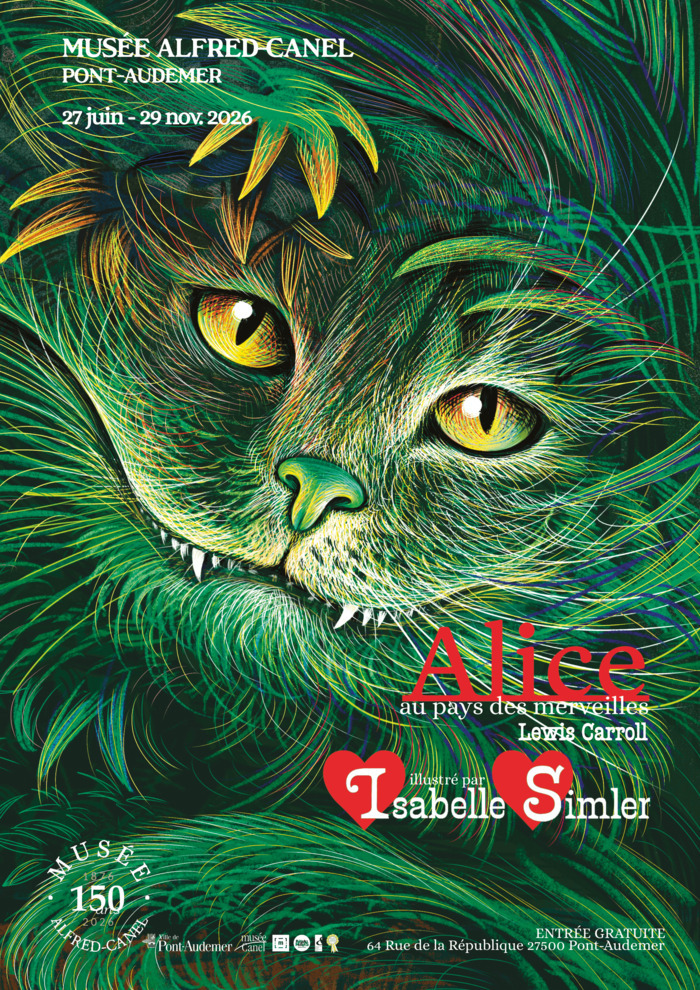 Exposition « Alice au pays des merveilles de Lewis Carroll, illustré par Isabelle Simler, Éditions courtes et longues », Musée Alfred Canel, Pont-Audemer