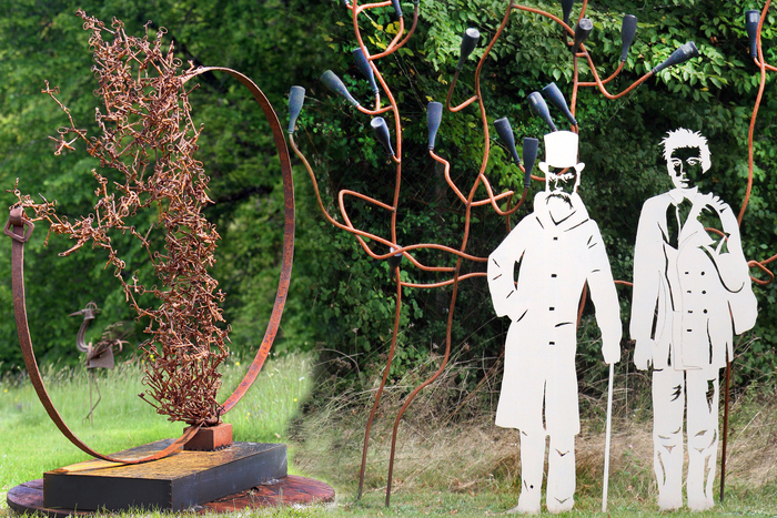 Exposition : art et littérature au jardin, Le jardin littéraire de sculptures, Bassillac et Auberoche