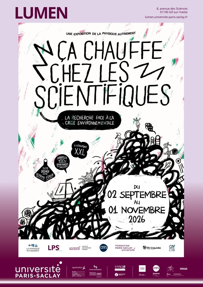 Exposition Ça chauffe chez les scientifiques : la recherche face à la crise environnementale, Lumen, Gif-sur-Yvette