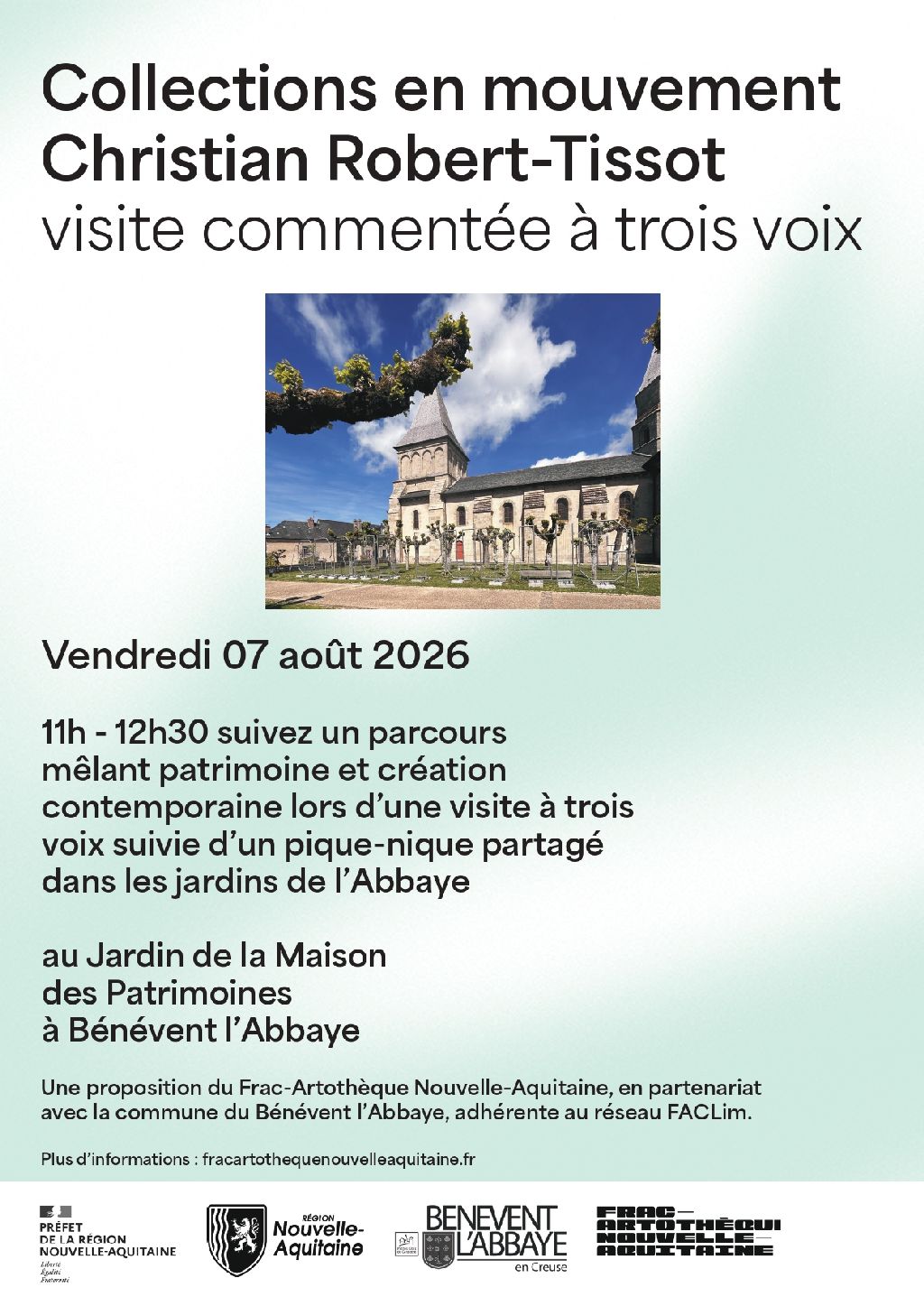 Exposition Collections en Mouvement Visite commentée à Trois Voix Devant la Maison des Patrimoines Bénévent-l&rsquo;Abbaye